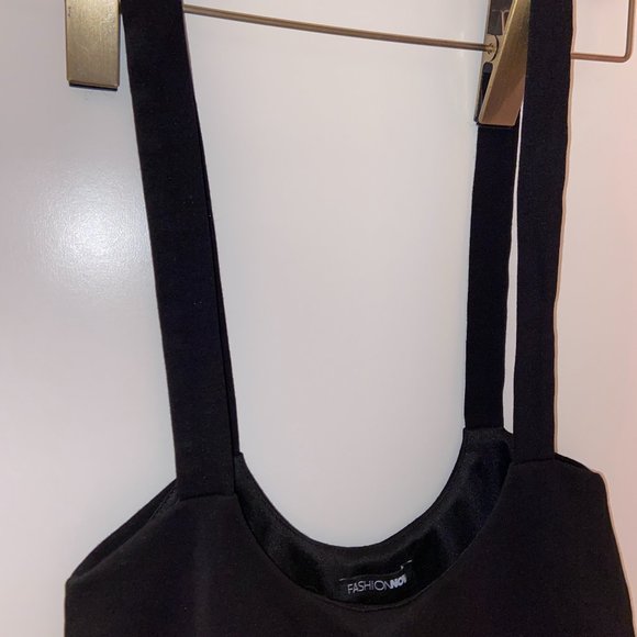 High-Wasted Overall Skirt | Black - Picture 5 of 7